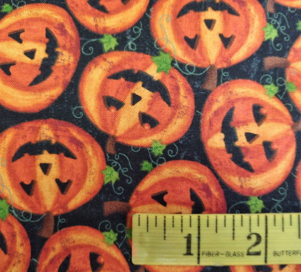 Festive Feelines - Pumpkin Toss by Northcott 1/2yd Cuts