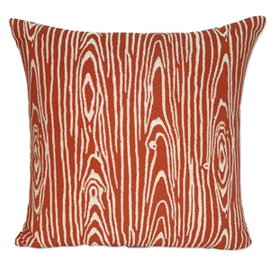 Sunbrella® Barn Wood Pillow Cover in Tomato