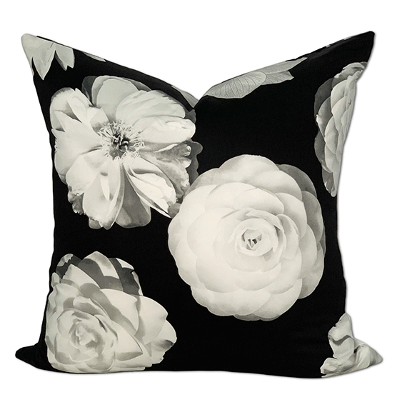 Bloom Pillow Cover in Silver Petal