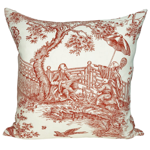 Chinoiserie Pillow Cover in Pottery