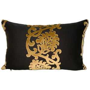 Damask Pillow Cover in After Dark