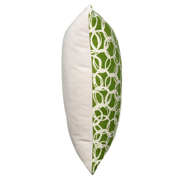 Hoop Pillow Cover in Lime