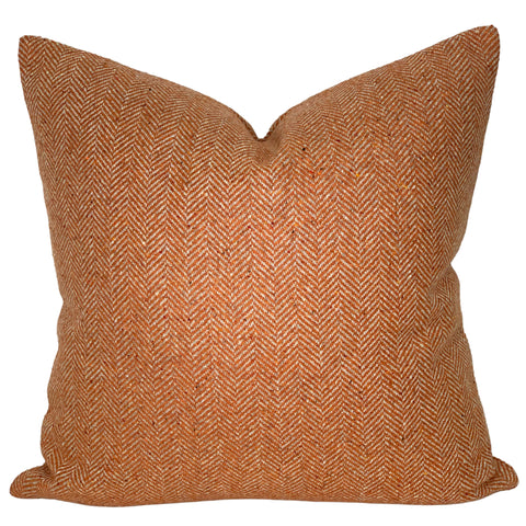 Wave Pillow Cover in Burnt Orange